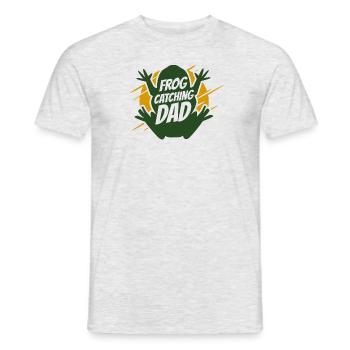 Frog Catching Dad Kaulquappe Laubfrosch Kröte - Männer T-Shirt - Grau meliert - Vorne - AI Model Male 178 dark (178cm)
