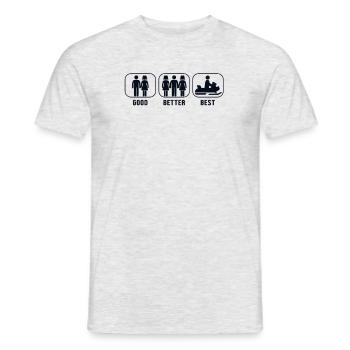 Good Better Best Snowmobile Snowmobile Drivers - Men's T-Shirt - heather grey - Front - AI Model Male 178 dark (178cm)
