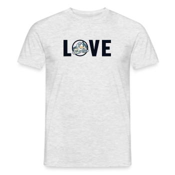 Love Motorschlitten Schneemotorrad Snowmobile - Men's T-Shirt - heather grey - Front - AI Model Male 178 dark (178cm)