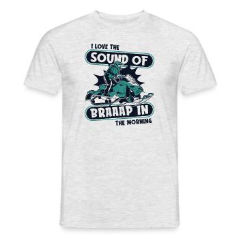 I Love The Sound Of Braap In The Morning Driver - Men's T-Shirt - heather grey - Front - AI Model Male 178 dark (178cm)
