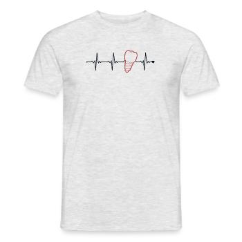 Dental Lab Tech Heartbeat Dental Laboratory Dental Technician - Men's T-Shirt - heather grey - Front - AI Model Male 178 dark (178cm)