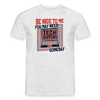 Vous aurez peut-être besoin d’un support technique un jour informaticien - T-shirt homme - gris chiné - Devant - AI Model Male 178 dark (178cm)