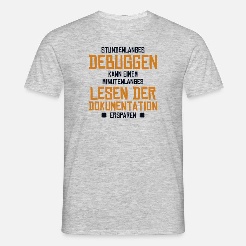 Stundenlanges Debuggen Softwareingenieur Coder - Männer T-Shirt - Grau meliert