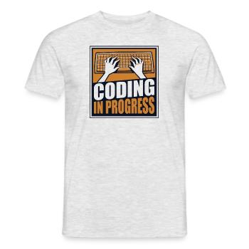 Coding In Progress Softwareingenieur Developer - Männer T-Shirt - Grau meliert - Vorne - AI Model Male 178 dark (178cm)