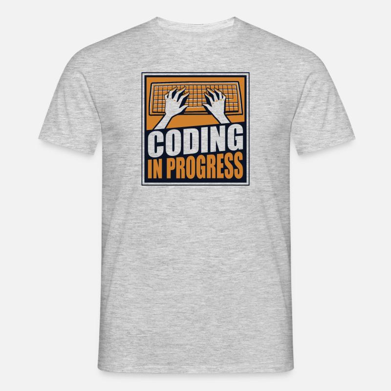 Coding In Progress Softwareingenieur Developer - Männer T-Shirt - Grau meliert
