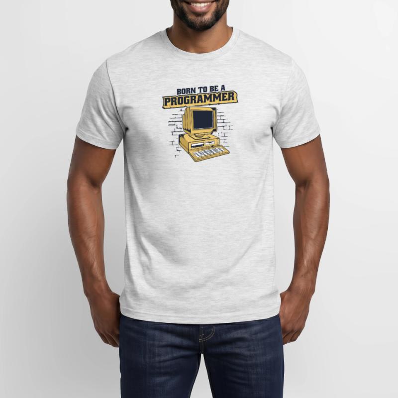 Né pour être un programmeur Développeur Coder T-shirt homme