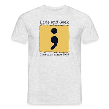 Hide And Seek Champion Since 1958 Developer - Men's T-Shirt - heather grey - Front - AI Model Male 178 dark (178cm)