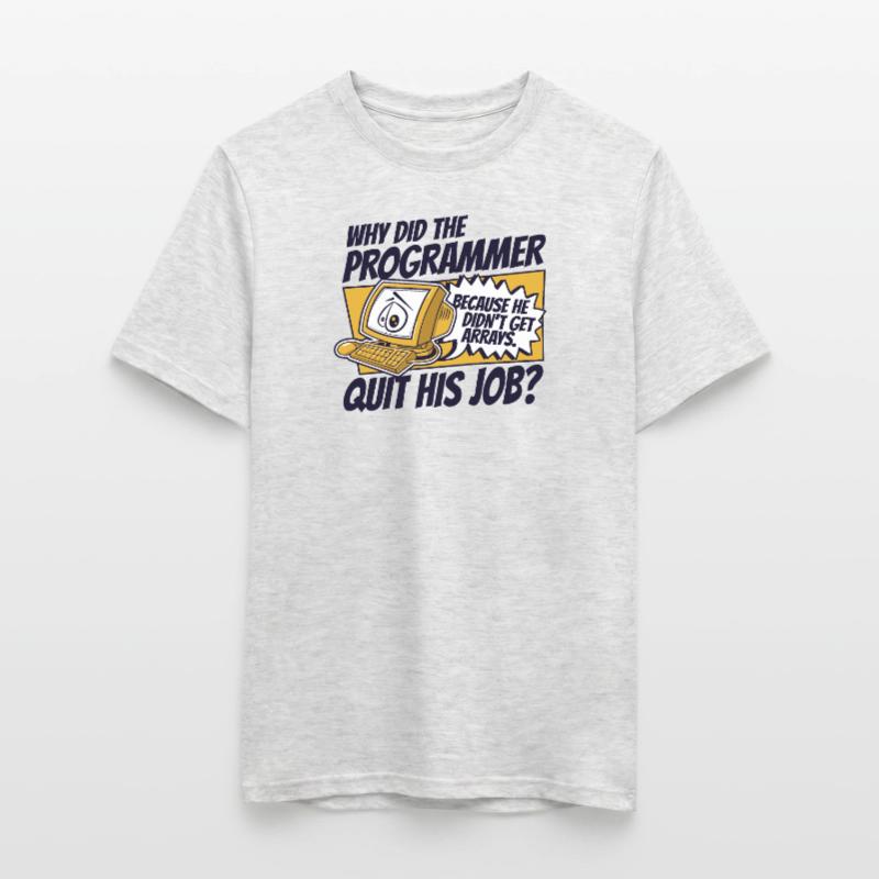 Why Did Programmer Quit Job Developer Coder Men's T-Shirt