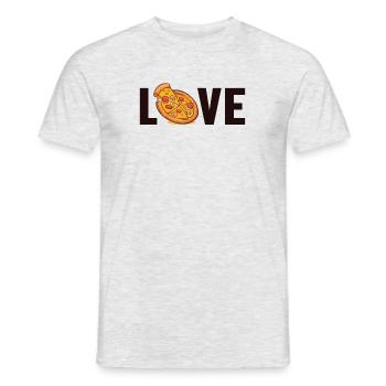 Pizza Love Pizzablech Pizzaofen Pizza Pizzabäcker - Männer T-Shirt - Grau meliert - Vorne - AI Model Male 178 dark (178cm)