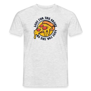Lust For The Crust Pizza Pizzablech Pizzaofen - Männer T-Shirt - Grau meliert - Vorne - AI Model Male 178 dark (178cm)