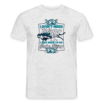 J’ai juste besoin d’aller faire de la plongée sous-marine Palmes de plongée - T-shirt homme - gris chiné - Devant - AI Model Male 178 dark (178cm)