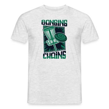 Banging Chains Basket Disc Disc Golfer Player - T-shirt homme - gris chiné - Devant - AI Model Male 178 dark (178cm)