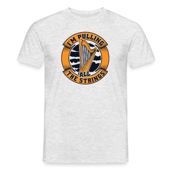I'm Pulling All The Strings Harp Concert Harp - Men's T-Shirt - heather grey - Front - AI Model Male 178 dark (178cm)