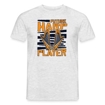 Futur joueur de harpe Harpe Musique Harpe Harpe Harpe Joueur de harpe - T-shirt homme - gris chiné - Devant - AI Model Male 178 dark (178cm)