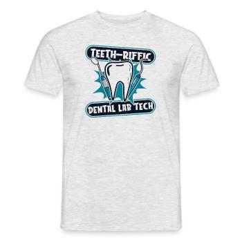 Teeth Riffic Dental Laboratory Dental Laboratory Dental Technician - Men's T-Shirt - heather grey - Front - AI Model Male 178 dark (178cm)