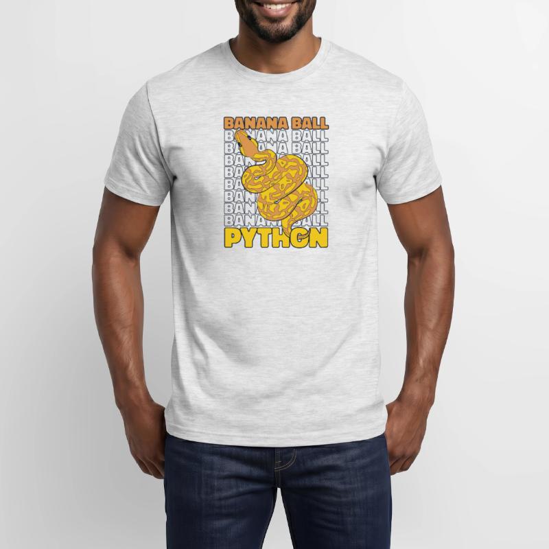 Boule de banane Python Serpent Python Boule de banane T-shirt homme