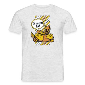I'd Squeeze That Python Snake Banana Ball - Men's T-Shirt - heather grey - Front - AI Model Male 178 dark (178cm)