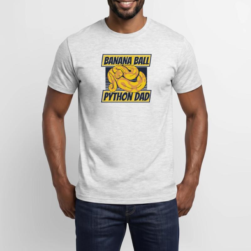 Banana Ball Python Dad Python Snake Banana Men's T-Shirt