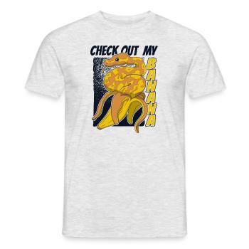 Découvrez ma boule de banane Python Snake Banana - T-shirt homme - gris chiné - Devant - AI Model Male 178 dark (178cm)