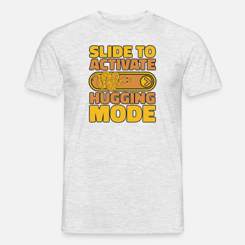 Slide To Activate Hugging Mode Python Banana Ball - Männer T-Shirt - Grau meliert