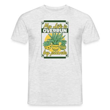 My Life is Overrun By Plants Gartenbau Gärtner - Männer T-Shirt - Grau meliert - Vorne - AI Model Male 178 dark (178cm)