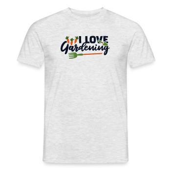 I Love Gardening Allotment Garden Horticulture Gardener - Men's T-Shirt - heather grey - Front - AI Model Male 178 dark (178cm)