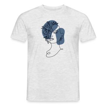 Lineart allotment garden allotment garden horticulture - Men's T-Shirt - heather grey - Front - AI Model Male 178 dark (178cm)