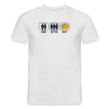 Bon meilleur meilleur boule de banane Python boule de banane - T-shirt homme - gris chiné - Devant - AI Model Male 178 dark (178cm)