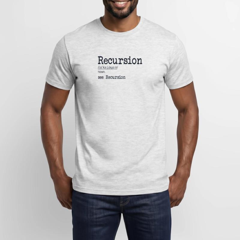 Récursion Définition Développeur Codeur Programmeur T-shirt homme