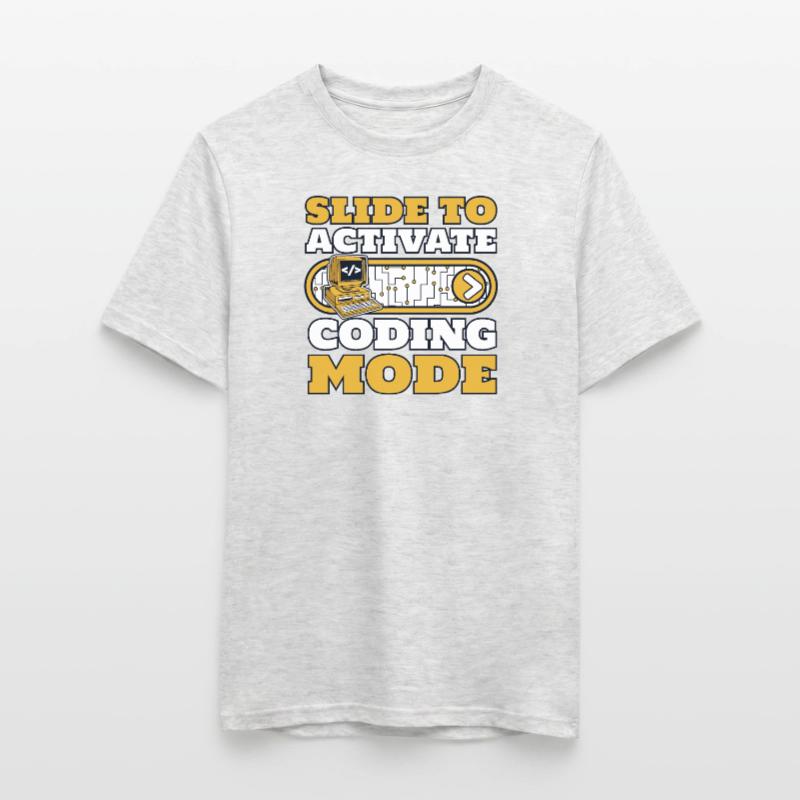 Slide To Activate Coding Mode Developer Coder Männer T-Shirt