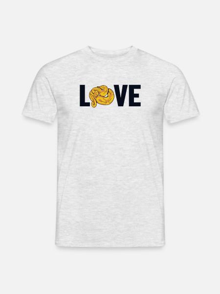 Love Schuppenkriechtiere Python Schlange Banana - Männer T-Shirt - Grau meliert