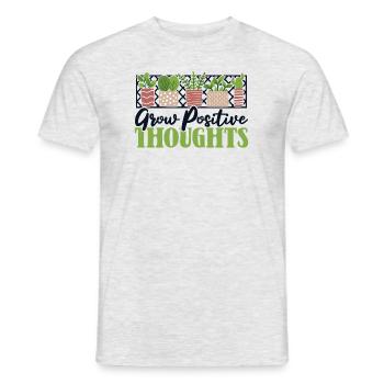 Cultiver des pensées positives Jardin de jardins familiaux Horticulture - T-shirt homme - gris chiné - Devant - AI Model Male 178 dark (178cm)