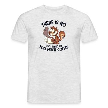Trop de café Écureuil gris Écureuil Écureuil Écureuil - T-shirt homme - gris chiné - Devant - AI Model Male 178 dark (178cm)