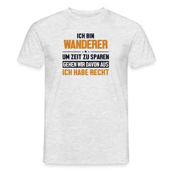 Wanderer haben immer Recht Trekking Bergwandern - Männer T-Shirt - Grau meliert - Vorne - AI Model Male 178 dark (178cm)