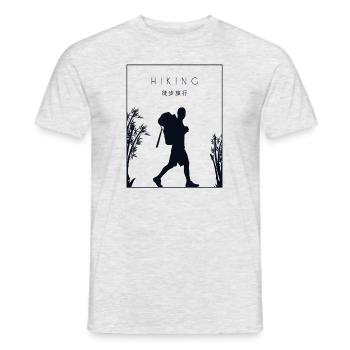 Randonnée Hanzi Chinois Randonnée Trekking Randonnée en montagne - T-shirt homme - gris chiné - Devant - AI Model Male 178 dark (178cm)