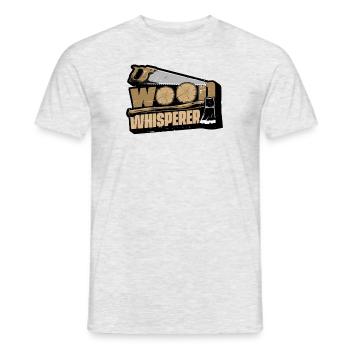 Bois Chuchoteur Charpentier Technicien bois Charpentier - T-shirt homme - gris chiné - Devant - AI Model Male 178 dark (178cm)