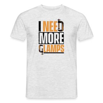 J’ai besoin de plus de pinces Tischler Charpentier Schreiner - T-shirt homme - gris chiné - Devant - AI Model Male 178 dark (178cm)