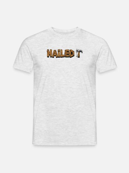 Nailed It Schreiner Carpenter Holztechniker - Männer T-Shirt - Grau meliert