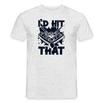 J’avais frappé ce billard de billard - T-shirt homme - gris chiné - Devant - AI Model Male 178 dark (178cm)