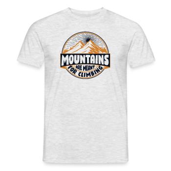 Mountains Are Meant For Climbing Sportklettern - Men's T-Shirt - heather grey - Front - AI Model Male 178 dark (178cm)