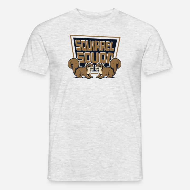Squirrel Squad Squirrel Fuchshörnchen Eichhörnchen - Männer T-Shirt - Grau meliert