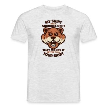 Better Than Your Apparel Grauhörnchen Squirrel - Männer T-Shirt - Grau meliert - Vorne - AI Model Male 178 dark (178cm)