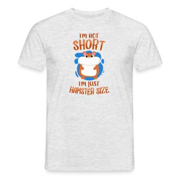I'm Not Short I'm Hamster Size Zwerghamster - Männer T-Shirt - Grau meliert - Vorne - AI Model Male 178 dark (178cm)