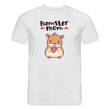 Hamster Mom Goldhamster Zwerghamster Feldhamster - Männer T-Shirt - Grau meliert - Vorne - AI Model Male 178 dark (178cm)