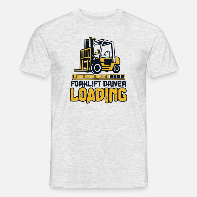 Forklift Driver Loading Gabelstaplerfahrer - Men’s T-shirt - heather grey