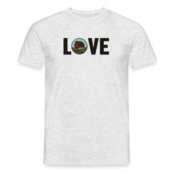 Love Landwirtschaft Biobauer Bauer Agrarökonom - Männer T-Shirt - Grau meliert - Vorne - AI Model Male 178 dark (178cm)