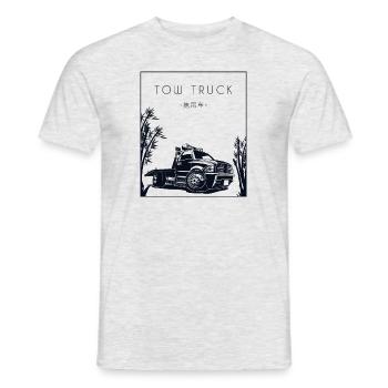Tow Truck Chinese Hanzi Abschlepper Fahrer - Männer T-Shirt - Grau meliert - Vorne - AI Model Male 178 dark (178cm)