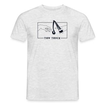 Michelangelo Creation of Adam Tow Truck - Männer T-Shirt - Grau meliert - Vorne - AI Model Male 178 dark (178cm)