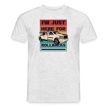 I'm Just Here For Rollbacks Abschleppfahrzeug - Männer T-Shirt - Grau meliert - Vorne - AI Model Male 178 dark (178cm)