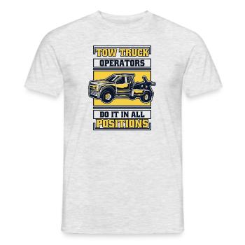 Do It In All Positions Abschlepper Fahrer - Männer T-Shirt - Grau meliert - Vorne - AI Model Male 178 dark (178cm)